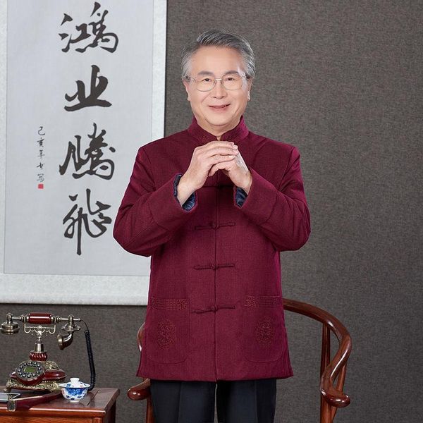 

men's down & parkas tang suit middle-aged and elderly people chinese style for men coat cotton -padded clothes, Black
