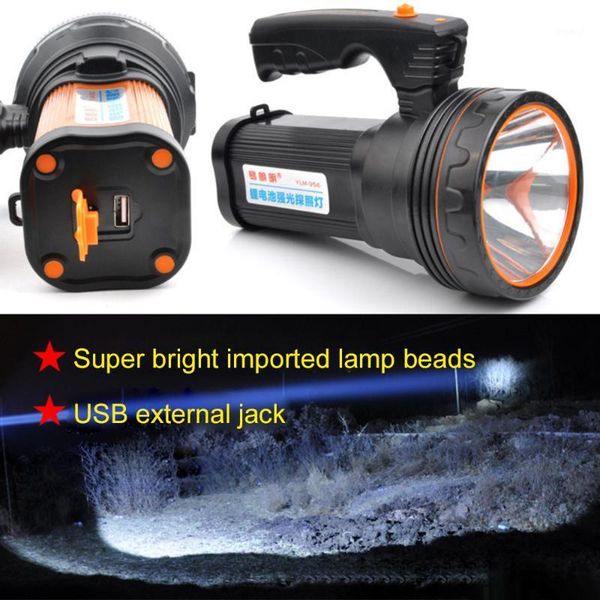 

portable lanterns high power rechargeable led spotlight handheld searchlight cree l2 tactical work light camping light1