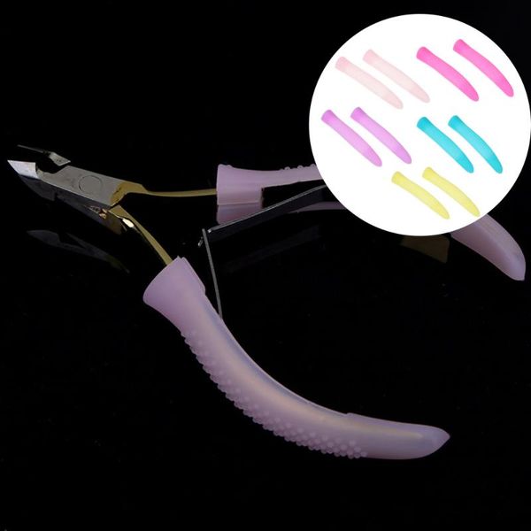 

hair scissors 5 pairs nail cuticle cutter handle cover clippers silicone sleeve