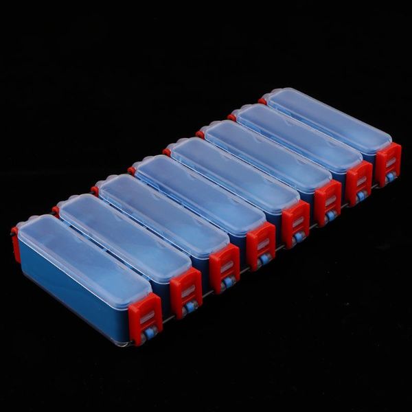 

fishing accessories double sided tackle gear case organizing box with separate compartments waterproof tool carp