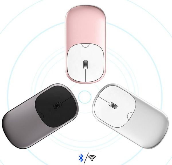 

ajazz i35t mouse 2.4g / bt 4.0 dual-mode wireless mouse lightweight office mice chargeable silent for win / laptop