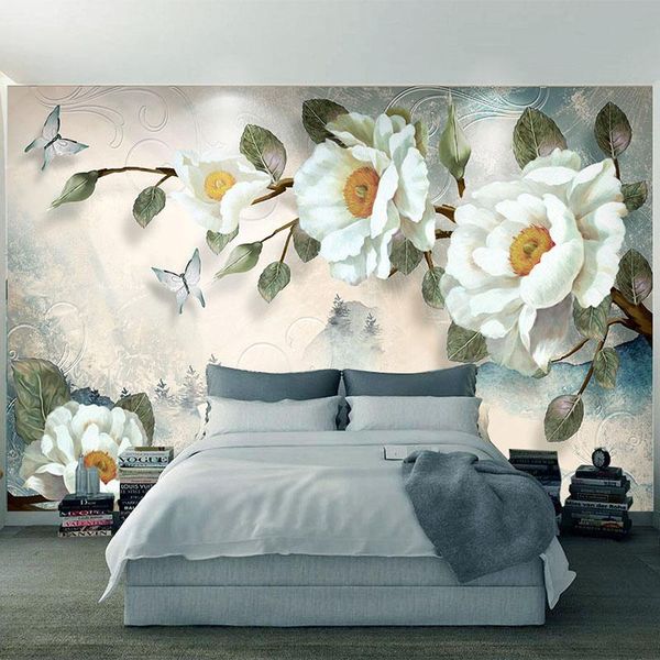 

wallpapers custom any size mural wallpaper 3d peony flower oil painting po wall paper european style living room tv sofa home decor