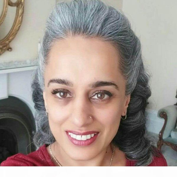 

factory wholesale grey hair ponytail hair extension, Black