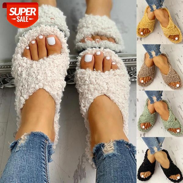 

puimentiua 2020 women sandals girls cute home shoes cotton short plush flat sandals casual shoes indoor outdoor flip flops #oi5n, Black