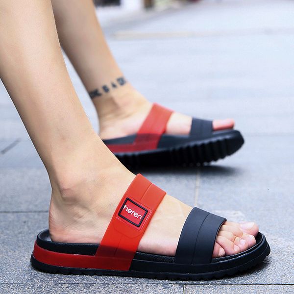 

summer slippers breathing man sandals plus size men's quick dry beach shoes flip flops sand alias hombre, Black