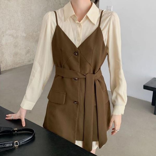 

women's blouses & shirts fashion strap women button up vest, White
