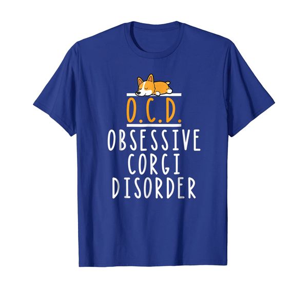 

obsessive corgi disorder t-shirt, corgi shirt, pet corgi, White;black