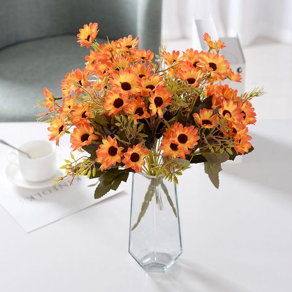 

decorative flowers & wreaths european18 flower head small daisy artificial fake home el festival decoration props wedding bouquets f85