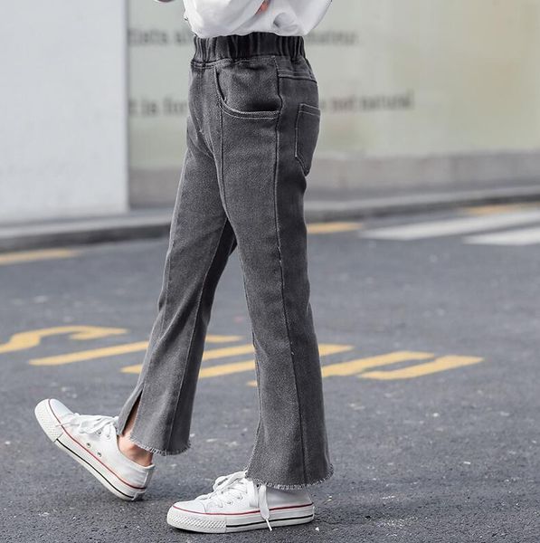 

jeans black split burrs pants kids clothes clagissi denim trousers clothing children baby boy casual long 3-10y, Blue