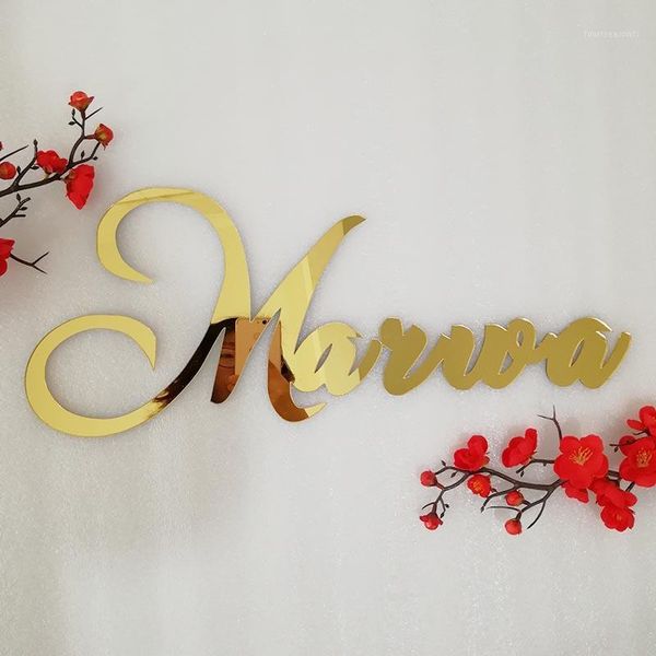 

party decoration custom mirror gold baby name sign nursery wall personalized acrylic wedding rustic baptism1