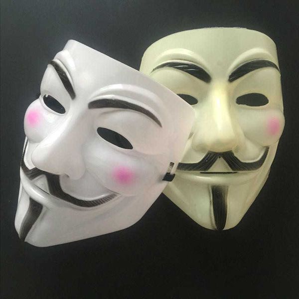 Maschere di Halloween per feste di vendita calde V per adulti Maschera di vendetta Anonimo Guy Fawkes Costume per adulti Accessorio per feste Maschere per cosplay