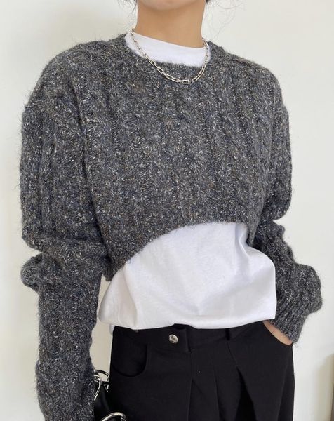

new woman warm wool short sweater lovemoda, White;black
