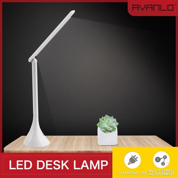 

led touch table lamp foldable usb powered dimming desk lamp led eye protection reading light student working desk light lampe