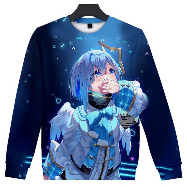 

men's hoodies & sweatshirts hololive vtuberamane kanata 3d print autumn winter holiday passionate style men/women casual kawaii round s, Black