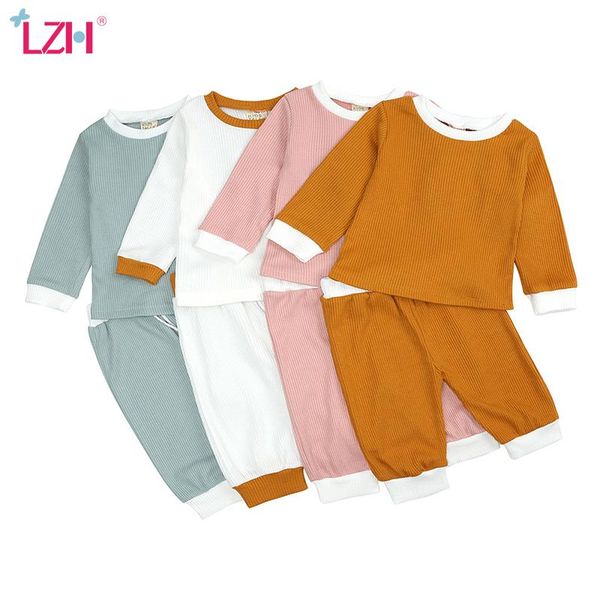 

clothing sets lzh born baby girl clothes long sleeve boys 2021 toddler kids tracksuit autumn children's sports suit, White