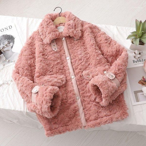 

women's fur & faux women winter coat female casual furry teddy bear coats fashion streetwear overcoat fake warm outwears1, Black