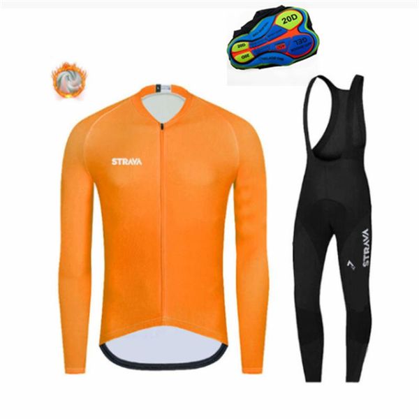 

racing sets strava winter sublimation uniform men long sleeves cycling jersey shirts pants set ,bike bicycle team clothing wear, Black;blue