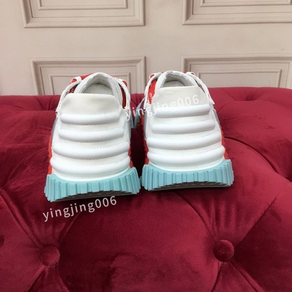 

2021 knitted elastic socks shoes spring autumn classic gym casual women designer boots platform mens sports boot lady lace up thick sneakers, Red;white