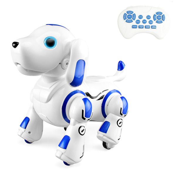 

2.4GHz RC Robot Dog Puppy Intelligent Smart Interactive Singing Dancing Programmable Remote Control Toys Children Birthday Gift, Blue