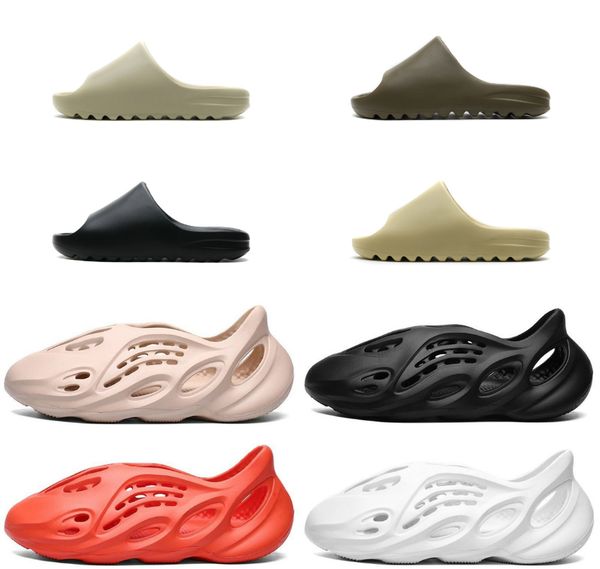 

shoes 2021 kanye slippers moon grey platform sandals sneakers mens womens foam desert sand resin triple black orange bone summer luxurys yee