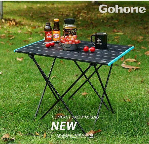 

camp furniture outdoor aluminum alloy folding table camping lightweight portable picnic barbecue simple large plat