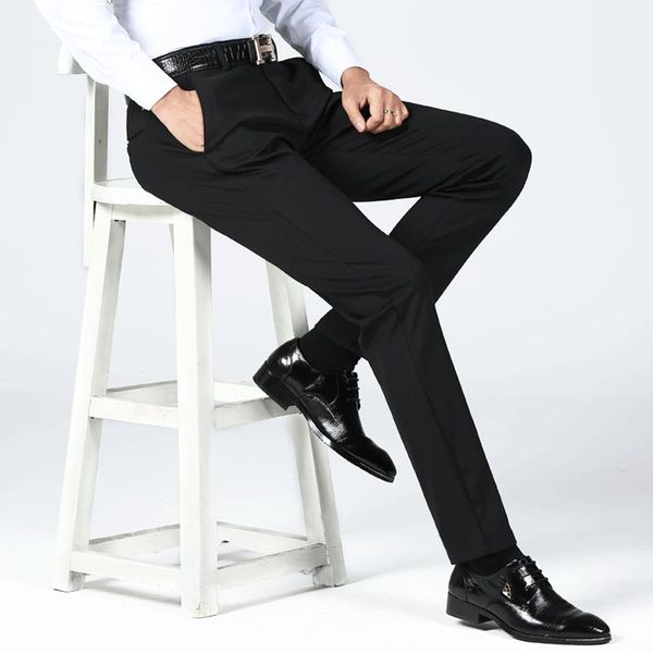 

men's suits & blazers 2021 summer men clothing dress pants suit business pantalones de hombre middle-aged man plus size casual loose fa, White;black