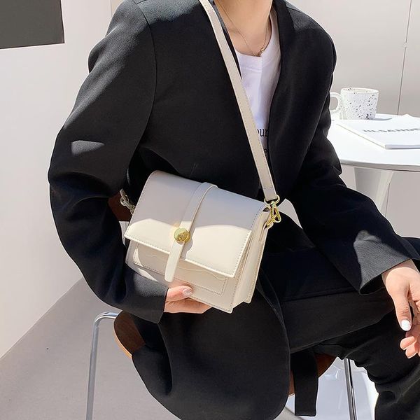 

evening bags vintage small flap shoulder for women 2021 pu leather designer handbag solid female travel crossbody bag