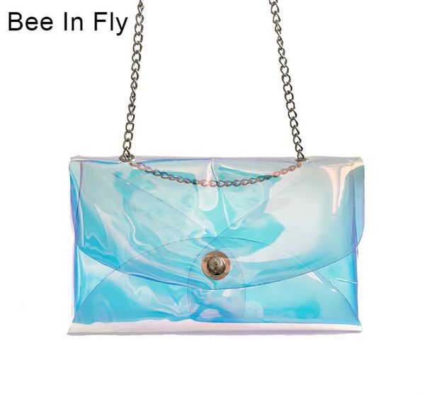 

pvc transparent messeger women bag 2019 summer cool jelly pack chic girls crossboday shoulder bag holiday travel beach purse