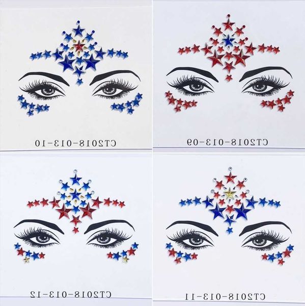 

diamond sticker glitter crystal tattoo stickers for women face forehead paster wedding decorations 23 styles