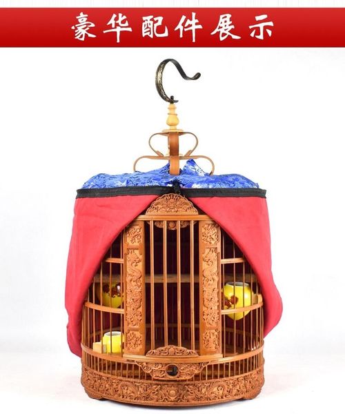 

bird cages thrush birdcage bamboo high-quality high-end old sichuan cage full set of myna large hand-carved