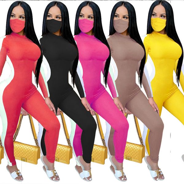 

2021 new ny solid color splicing jumpsuit women summer european and american office lady rompers bodysuit vgam, Gray