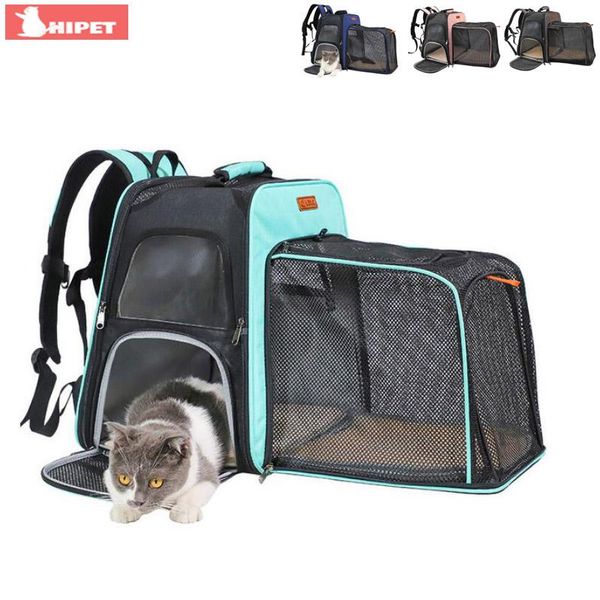 

cat carriers,crates & houses outdoor pet carrier backpack puppy handbag outside expansion folding breathable mesh cats shoulder bag dog carr