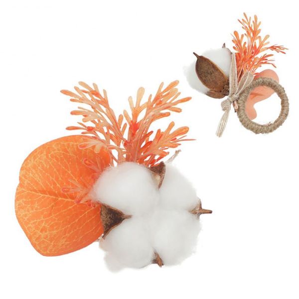 

napkin rings halloween decorative pumpkin simulation wreath buckles dinner table decor