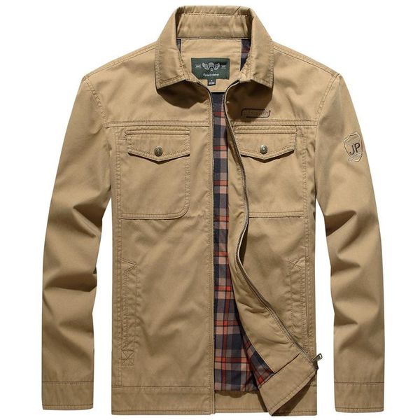 

men's jackets military jacket men autumn coat pure cotton outwear windbreaker multi pockets plus size m-4xl jaqueta masculina, Black;brown