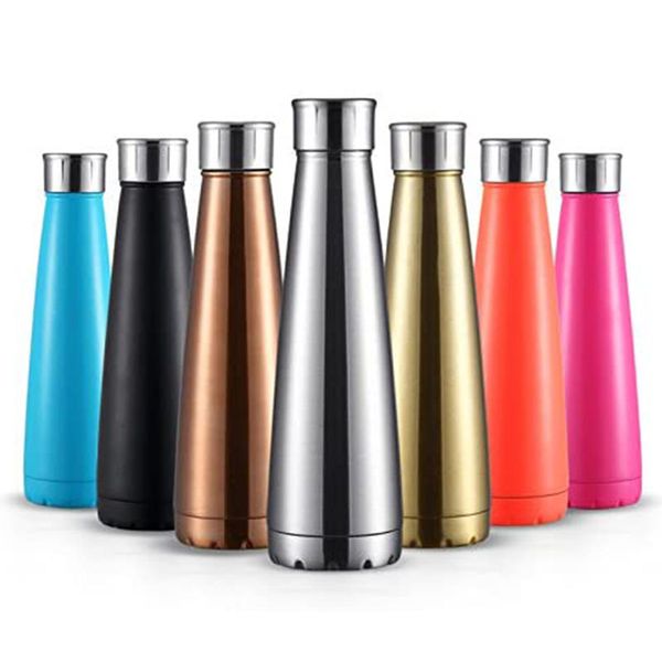 

fashion cylinder, stainless steel thermos, leak proof cover, environmental protection sports water bottle, 450ml