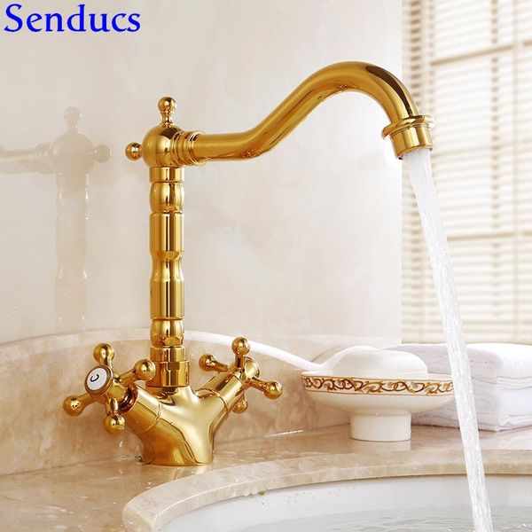 

bathroom sink faucets senducs gold basin faucet with quality brass cold mixer tap