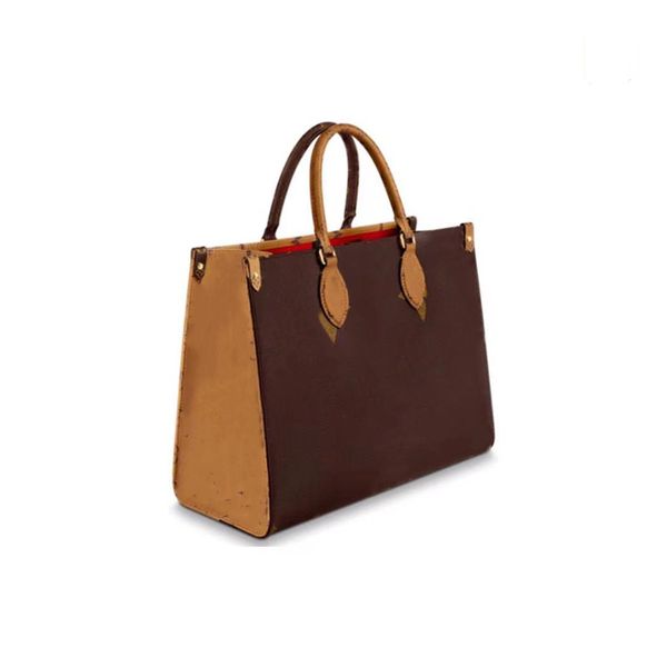 

designer onthego 5a+ ladies crossbody bag vintage handbag plain classic letter cowhide double handle delicate tote bags women fashion should