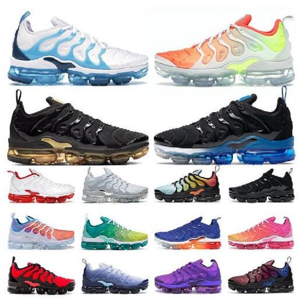 

tn plus mens running shoes men women ourdoor trainers all red triple black hyper blue tns sports sneakers size 36-45 shoe
