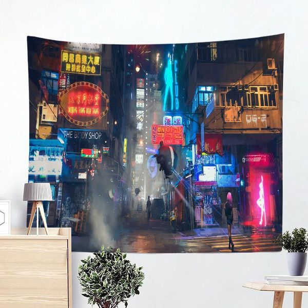 

tapestries night view tapestry wall decor landscape hippie rugs dorm home blanket room