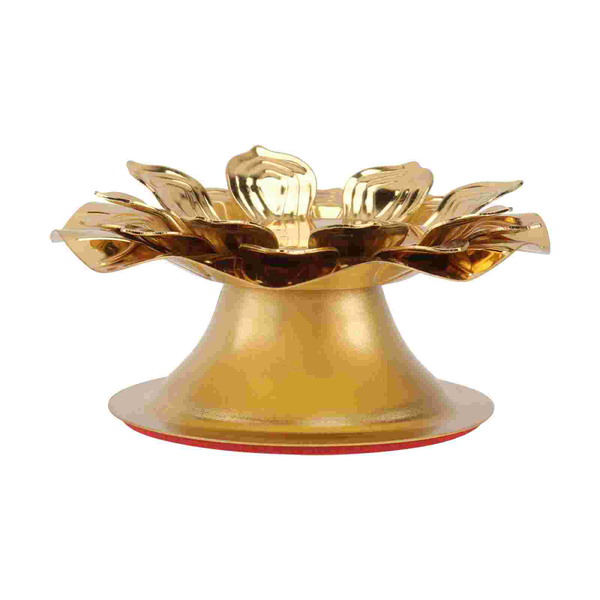 

candle holders 1pc candleholder worship lotus butter lamp holder (golden)