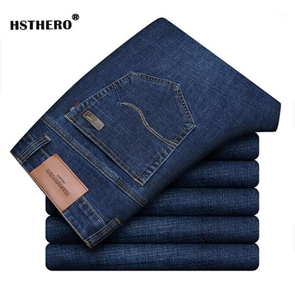 

vintage mens jeans fashion trousers casual male denim slim fit long pants for men spring autumn loose men's straight, Blue