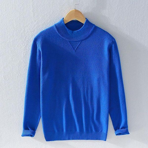 

new autumn winter men's warm half turtleneck sweater fashion casual comfortable pullover thick sweater male brand, White;black