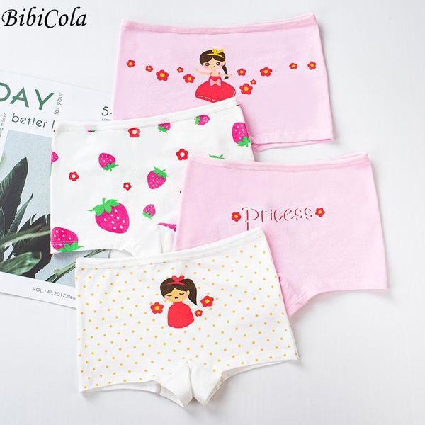 

panties 4 pieces/lot design children's girls cotton soft pretty cartoon princess child underwear for kids boxer breathable, Camo