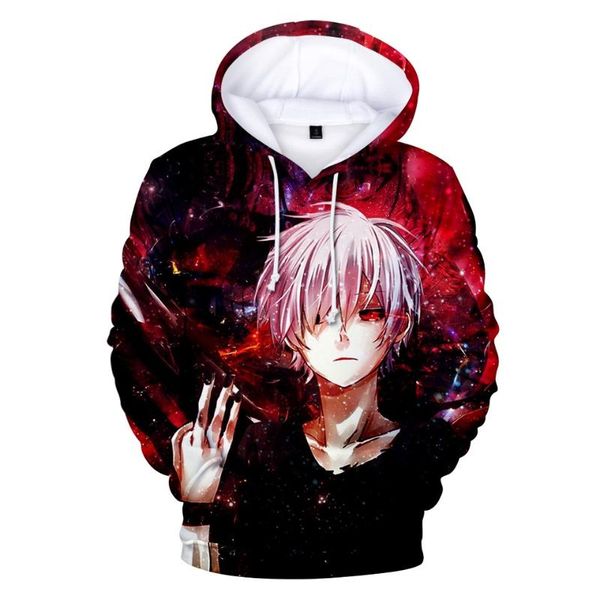 

women's hoodies & sweatshirts tokyo ghoul anime 3d cool men fashion women hooides autumn/winterhoodies plus size, Black