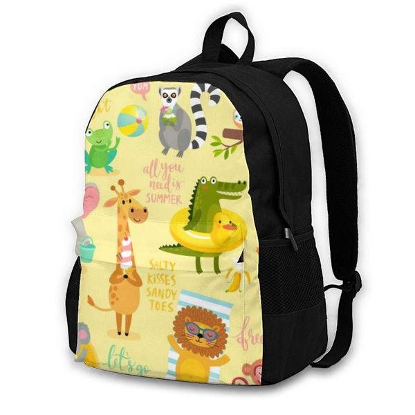 

backpack men womencute summer beach animals students high middle school bags for laptravel backpacks