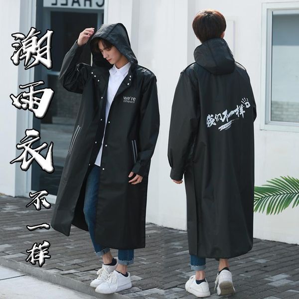 

raincoats raincoat men's and women's fashionable korean fashion bicycle biking walking outdoor rain-proof long trench coat plus-si