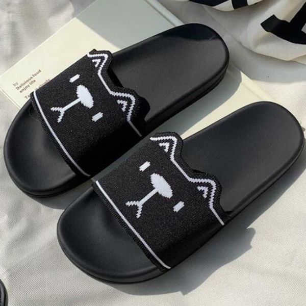 

women slippers platform open toe flip flops casual beach slides soft non-slip cute cartoon home shoes ladies sandals qq835 210625, Black