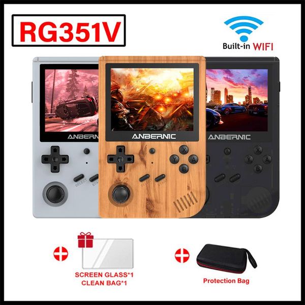 

portable game players rg351v 3.5inch retro console rk3326 mini handheld player built-in wifi children gifts