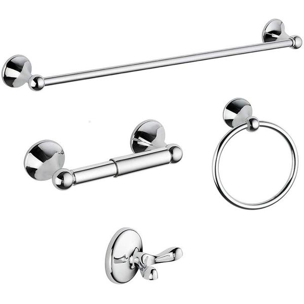 

bathroom hardware wall mounted,4 pcs accessories,include towel rack,toilet paper holder,hand towel holder,square hook
