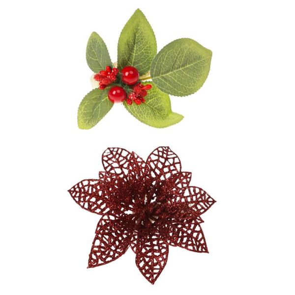 

napkin rings 2pcs delicate christmas red berry wreath table decorative buckles